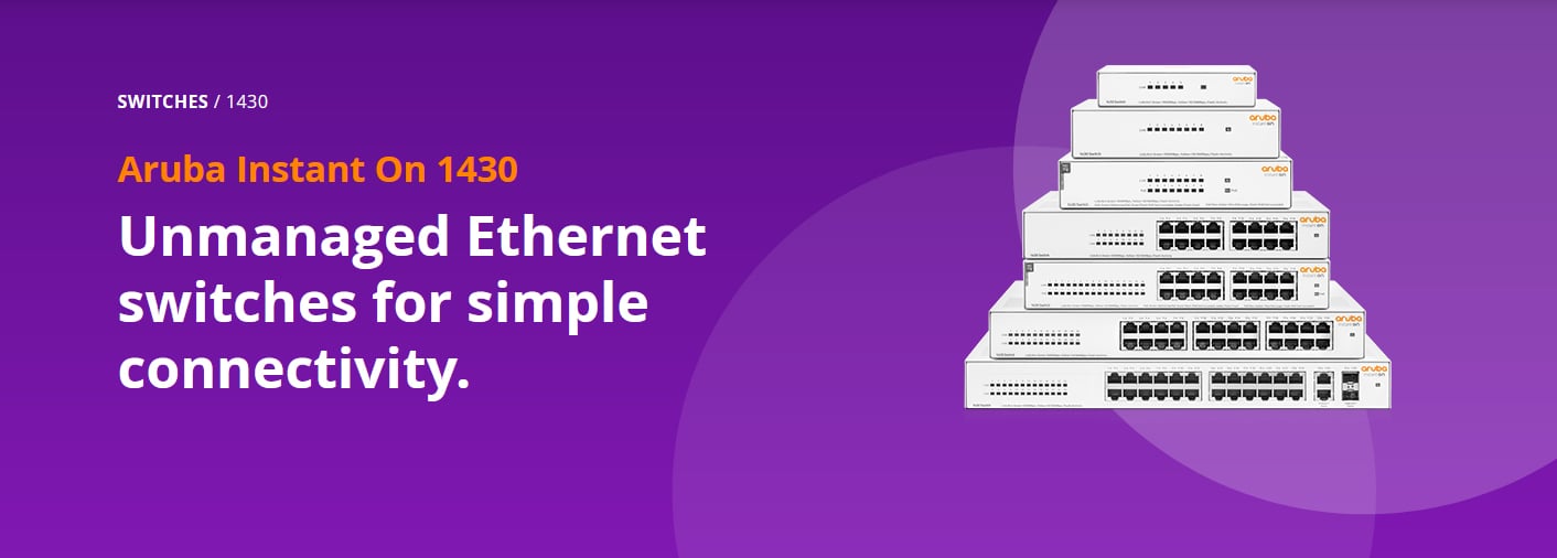 Aruba Instant On 1430 16-Port Gb Unmanaged Switch | 16x 1G Ports